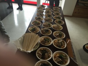 【松井産業食事会】肉卵うどん (2)