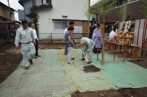 埼玉県吉川市でイシンホーム注文住宅新築工事K様邸｜地鎮祭