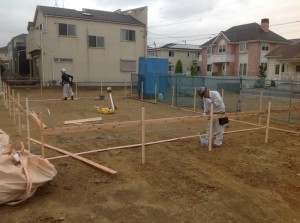 三郷市K様邸新築工事遣り方