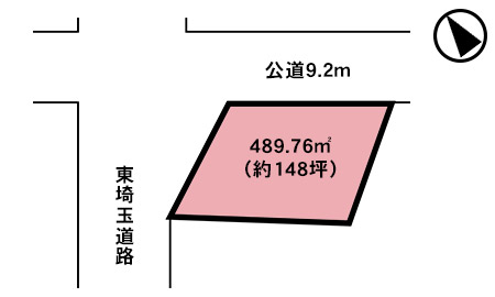 埼玉の売土地JR越谷レイクタウン駅2200万円約148坪