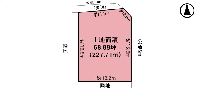 埼玉県吉川市高富の売土地68.88坪2580万円お買い得！