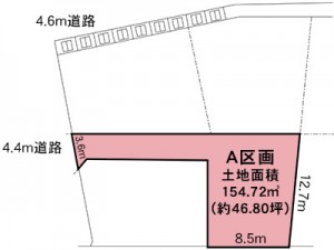 埼玉県三郷市彦倉の売土地イシンタウン三郷A区画980万円46.80坪