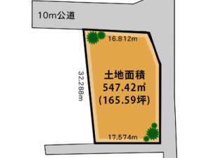 埼玉県三郷市仁蔵の売土地547.42㎡4500万円
