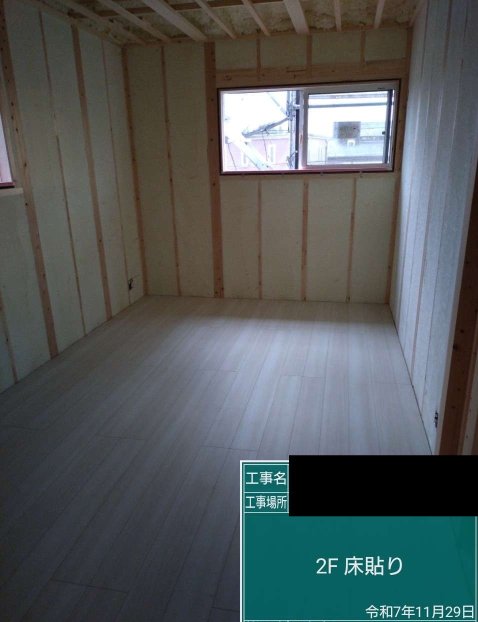 【埼玉県三郷市】Y様邸注文住宅新築工事は2階の床貼り工事が進んでいます｜明るく広々とした空間へ