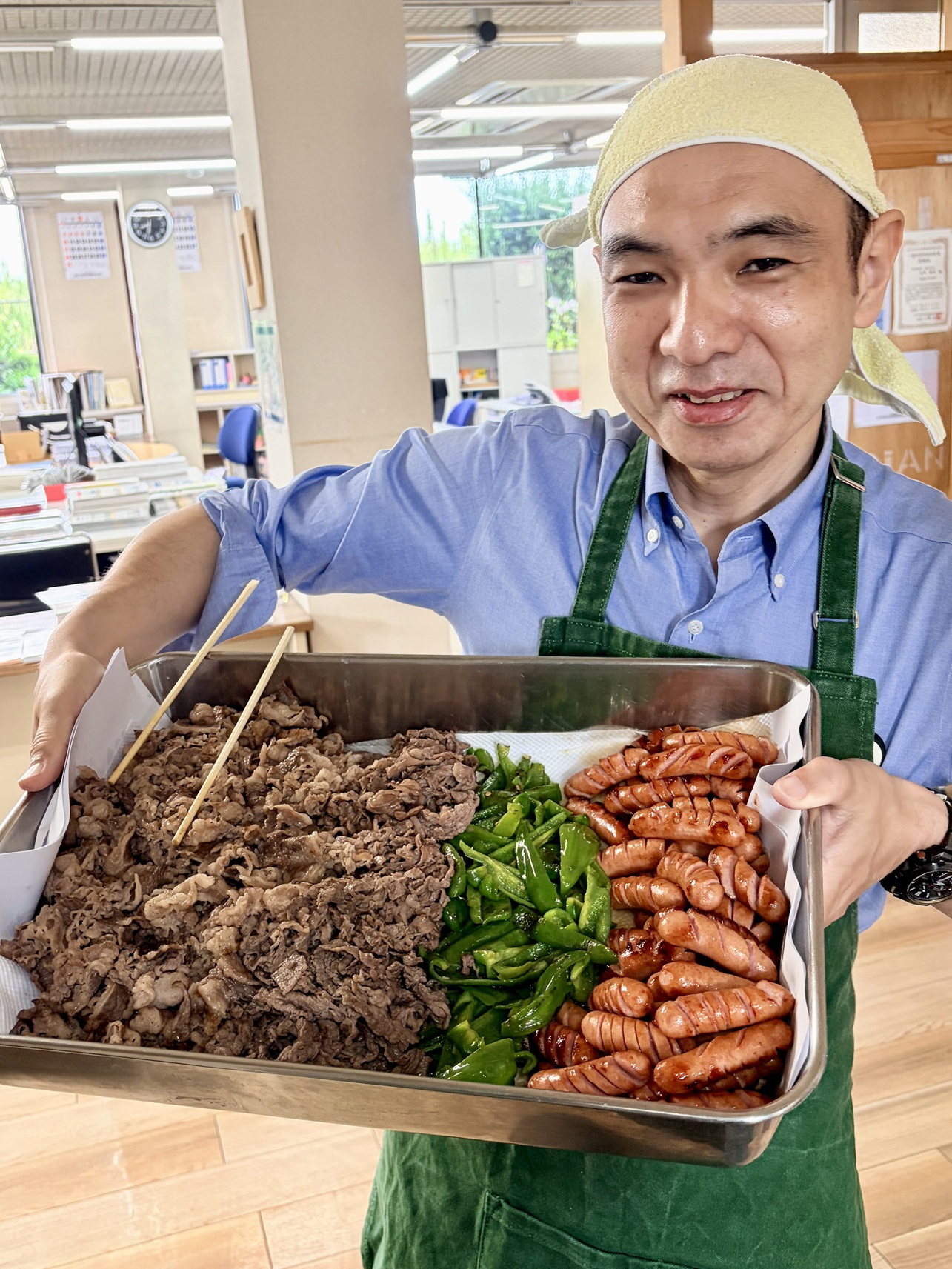松井産業名物「朝食会」レポート 焼肉パスタ編