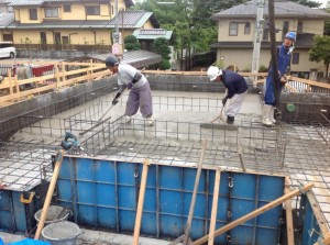 【川口市】I様邸コンクリート打設 (2)