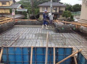 【川口市】I様邸コンクリート打設 (1)