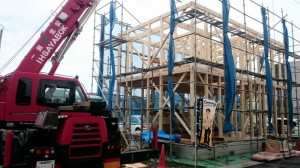 【吉川市】デザイン住宅建て方工事 (4)