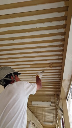 【三郷市】エムタウンハイツ天井中塗り上塗り (2)