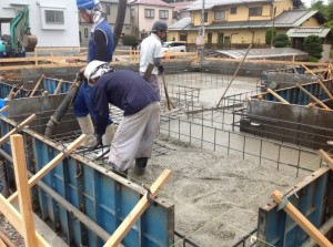 【川口市】I様邸コンクリート打設 (3)