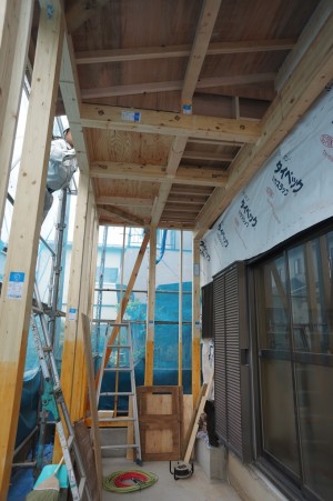 【埼玉県吉川市】K様増築部分建て方工事 (3)