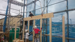 【吉川市】デザイン住宅建て方工事 (1)