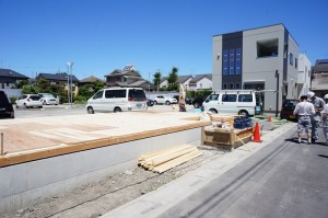 【吉川市】デザイン住宅土台敷き