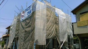 【三郷市】S様邸外壁塗装工事が始まりました。松井産業