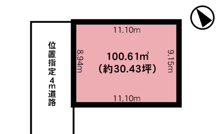 埼玉県北葛飾郡松伏町松伏4799の売土地850万円30.43坪