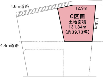 埼玉県三郷市彦倉の売土地イシンタウン三郷C区画1080万円39.73坪!